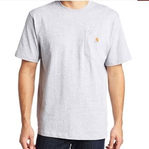 Carhartt loose fit heavyweight short sleeves pocket shirt Sz-M Gray